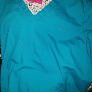 Peaches scrub top